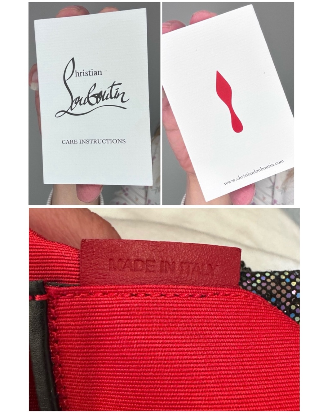 Christian Louboutin Sweet Charity rainbow glitter with Entrupy and dust bag - Picture 15 of 17